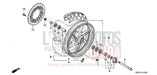 FRONT WHEEL CB500R de 1994